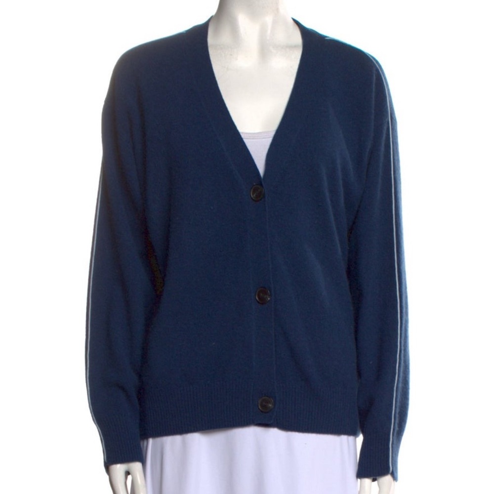 NAADAM Deep Blue Button-Up Cardigan 100% cashmere